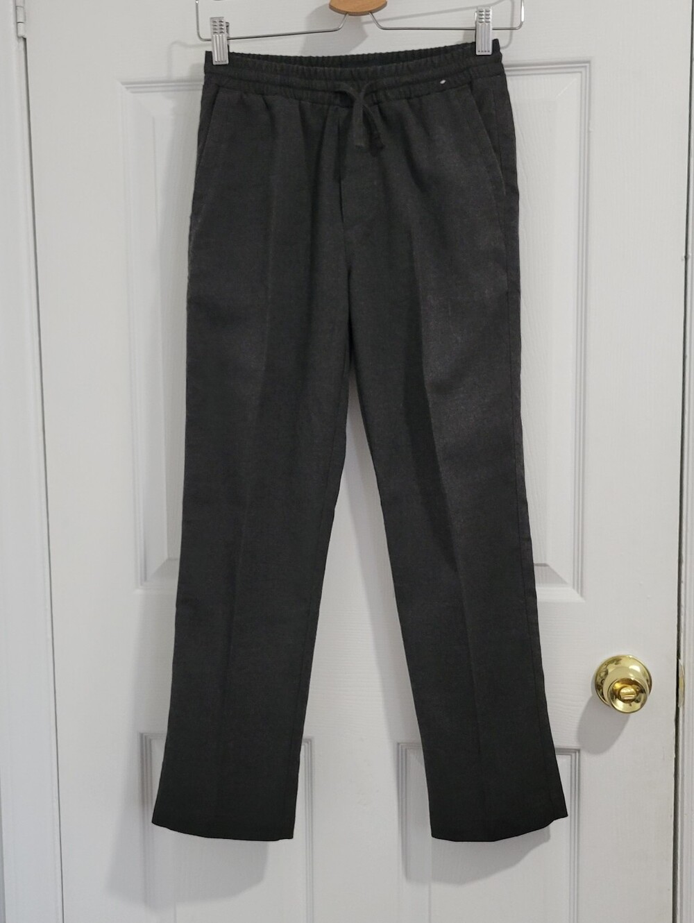abercrombie kids Black Drawstring Straight-Leg Pants